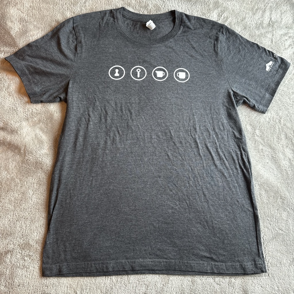 Gray Barista Espresso Coffee Graphic T-Shirt
